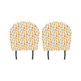 Golden Retriever Pattern Print Design 05 Car Headrest Cover