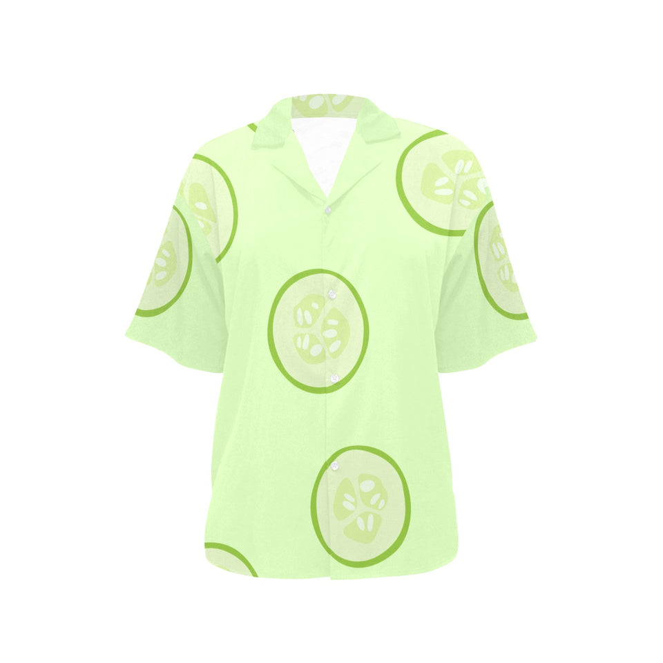 Cucumber pattern Women's All Over Print Hawaiian Shirt
