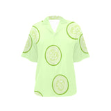 Cucumber pattern Women's All Over Print Hawaiian Shirt