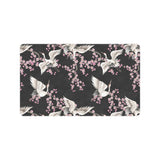 Japanese crane pink sakura pattern Doormat