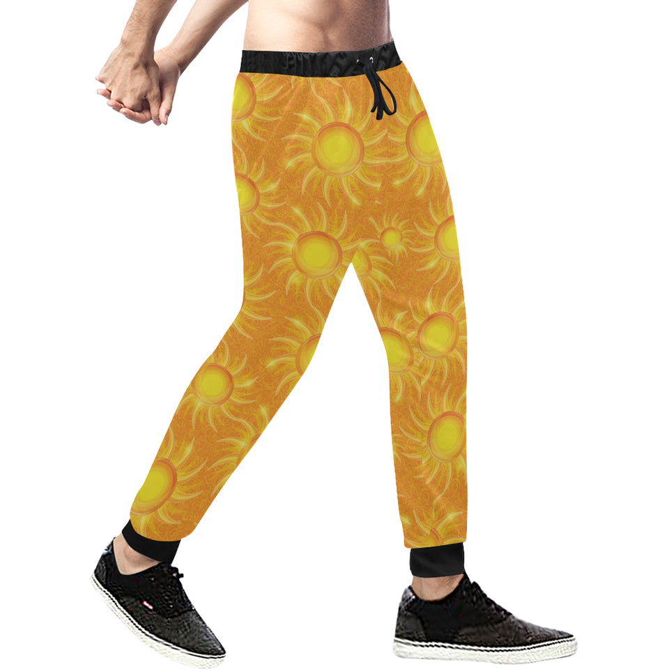 Sun orange background Unisex Casual Sweatpants