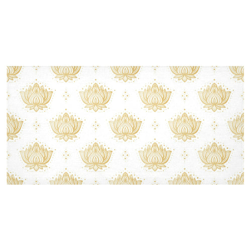 Gold Ornamental lotue waterlily symbol pattern Tablecloth