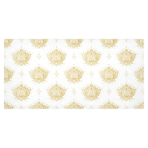 Gold Ornamental lotue waterlily symbol pattern Tablecloth