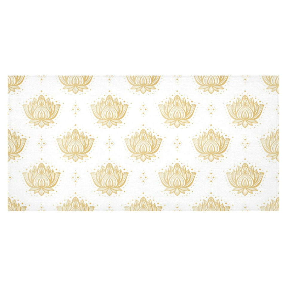 Gold Ornamental lotue waterlily symbol pattern Tablecloth