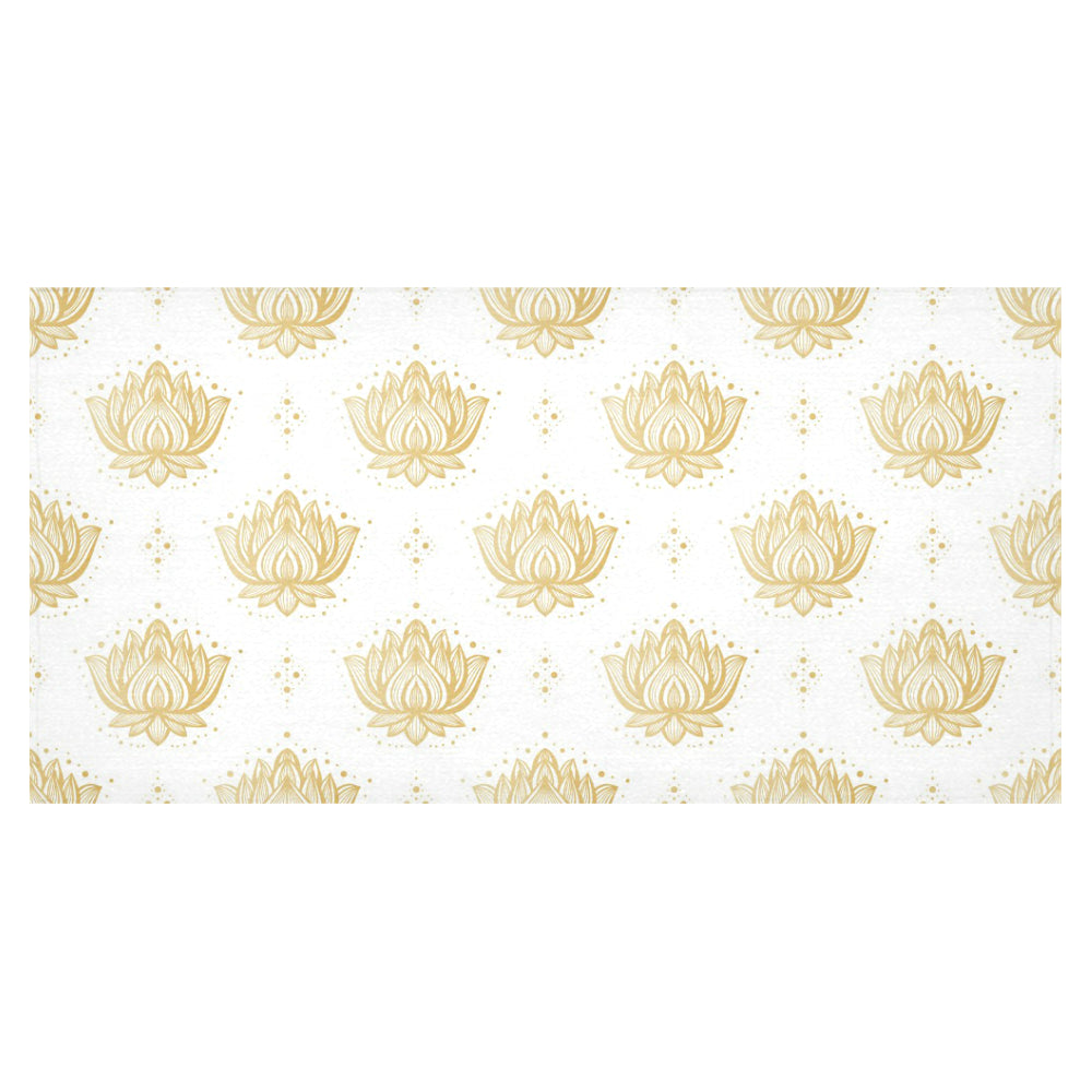 Gold Ornamental lotue waterlily symbol pattern Tablecloth