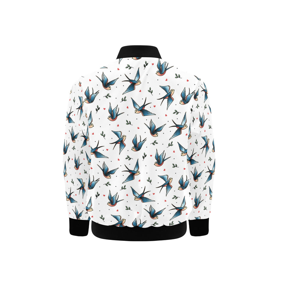 Swallow Pattern Print Design 04 Kids' Boys' Girls' Bomber Jacket