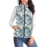 Sea turtle Polynesian Tribal design pattern Women's Padded Vest