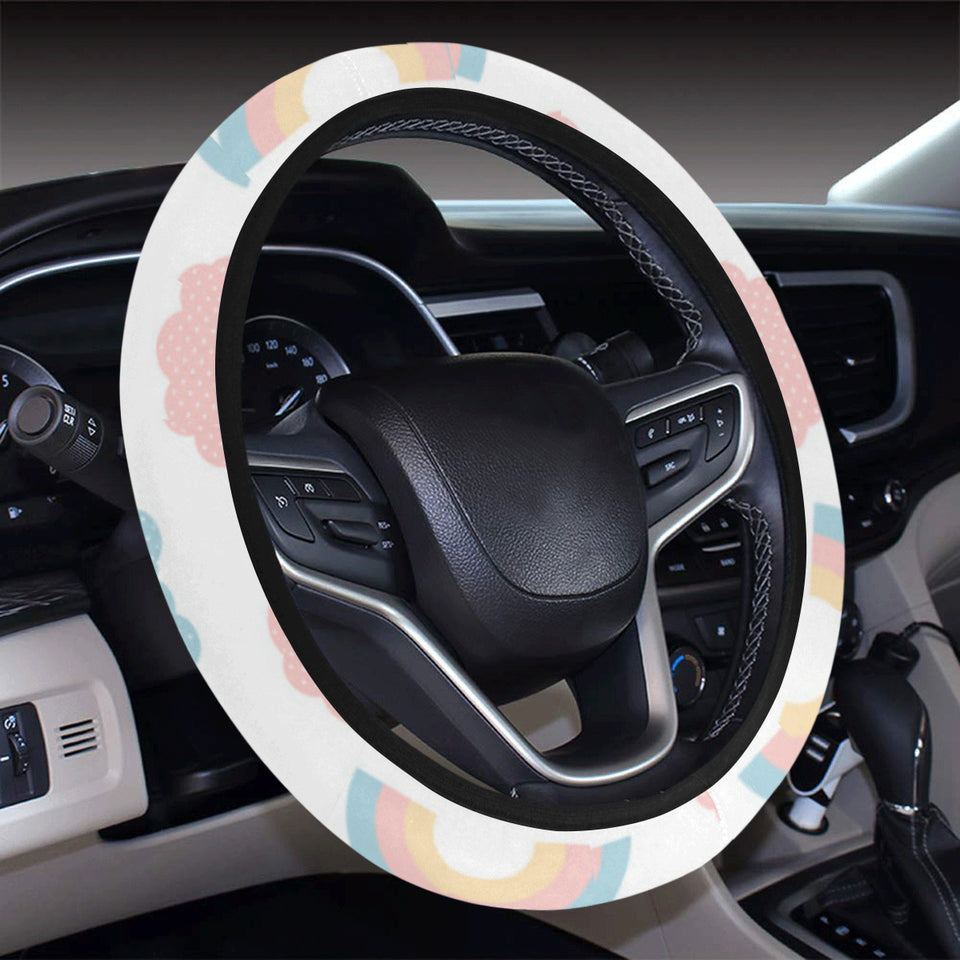 Cute rainbow clound pattern Car Steering Wheel Cover