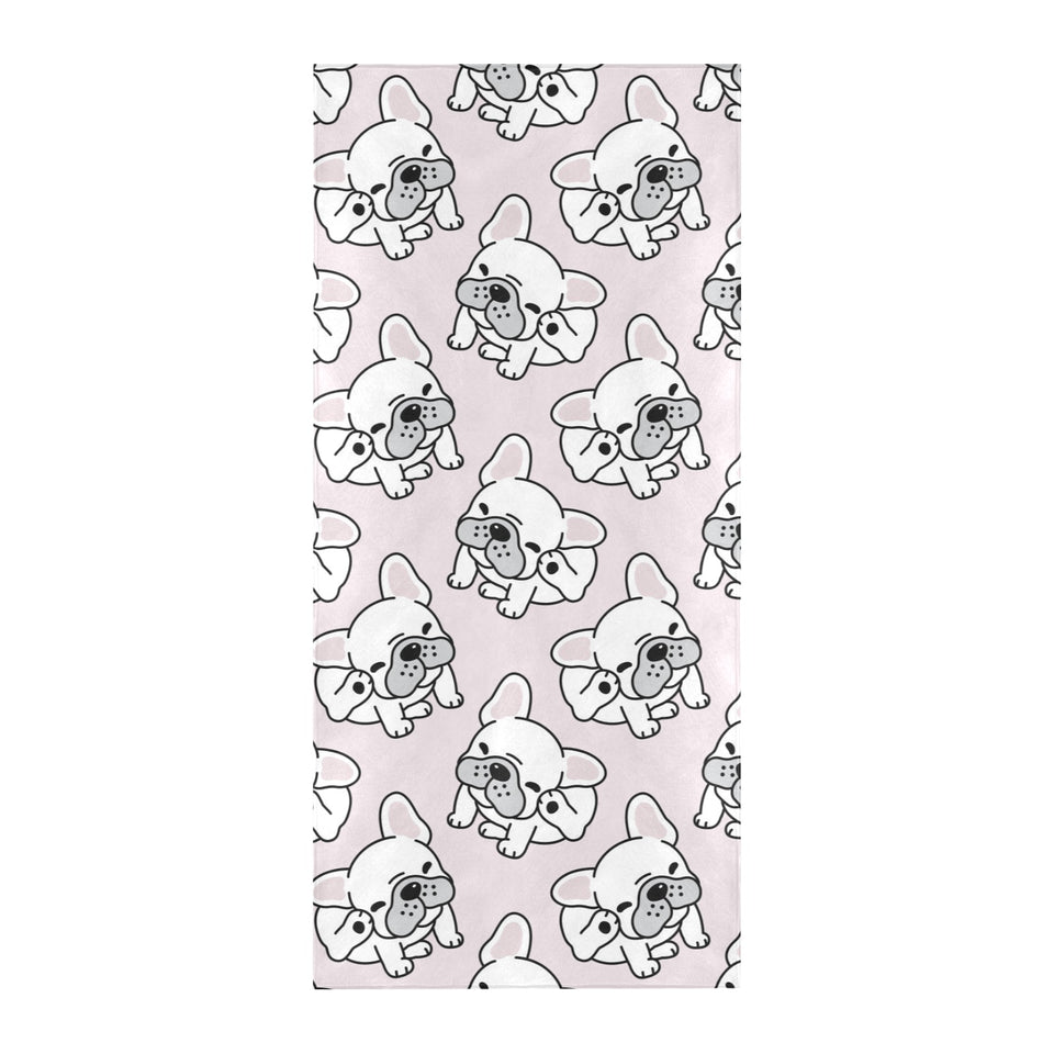Cute french bulldog pattern Beach Towel