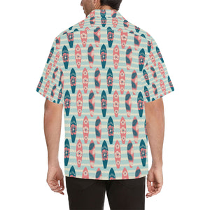 Surfboard Pattern Print Design 02 Men's All Over Print Hawaiian Shirt (Model T58)