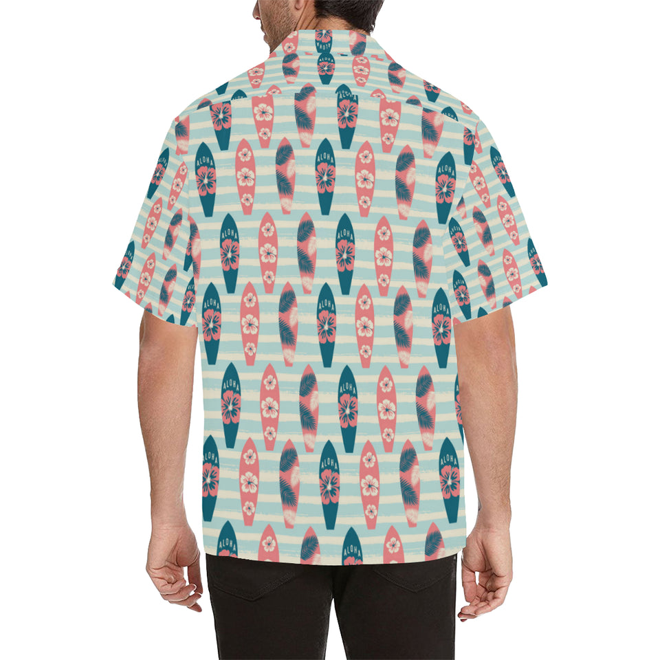 Surfboard Pattern Print Design 02 Men's All Over Print Hawaiian Shirt (Model T58)