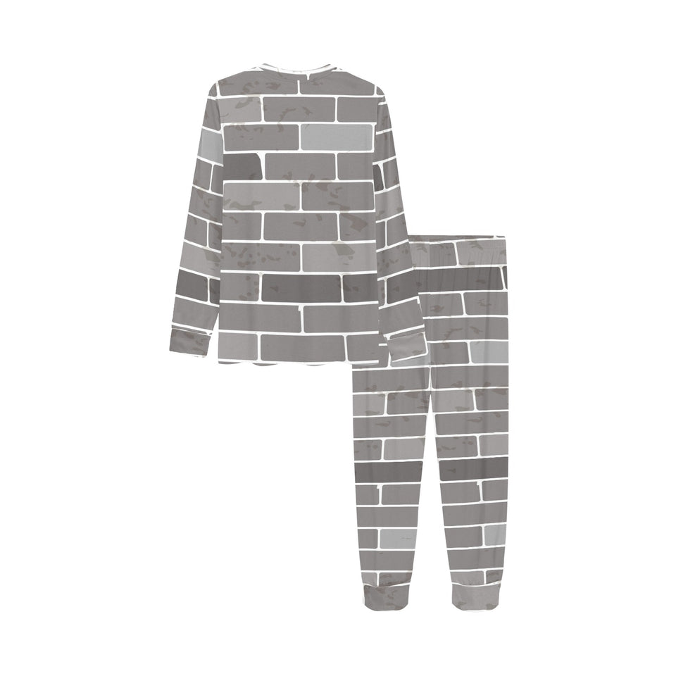 Brick Printed Pattern Print Design 05 Kids' Boys' Girls' All Over Print Pajama Set