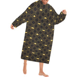 Casino Cards Suits Pattern Print Design 01 Blanket Robe with Sleeves