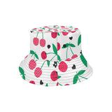 cherry pattern white background Unisex Bucket Hat