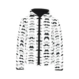 Mustache Beard Pattern Print Design 04 Kids' Boys' Girls' Padded Hooded Jacket