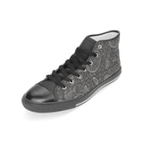 Pizza pattern Women's High Top Canvas Shoes Black