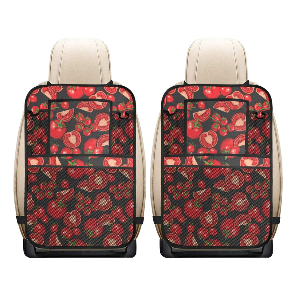 Tomato black background Car Seat Back Organizer