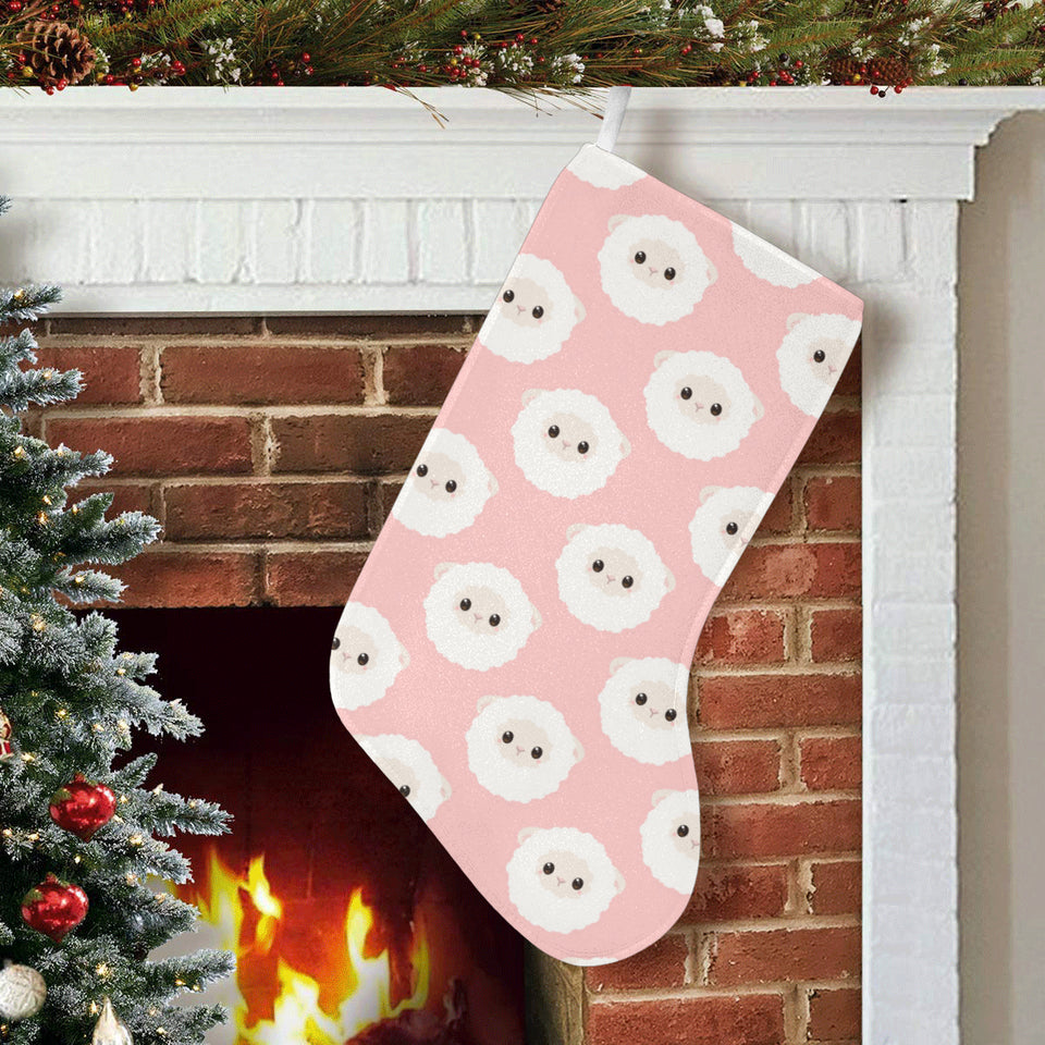 Cute sheep pattern Christmas Stocking