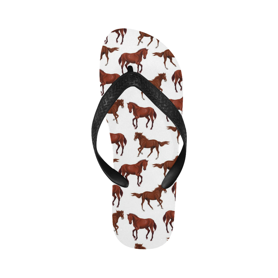 Horses running pattern background Unisex Flip Flops