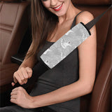white swan gray background Car Seat Belt Cover