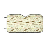Mustache Beard Pattern Print Design 01 Car Sun Shade