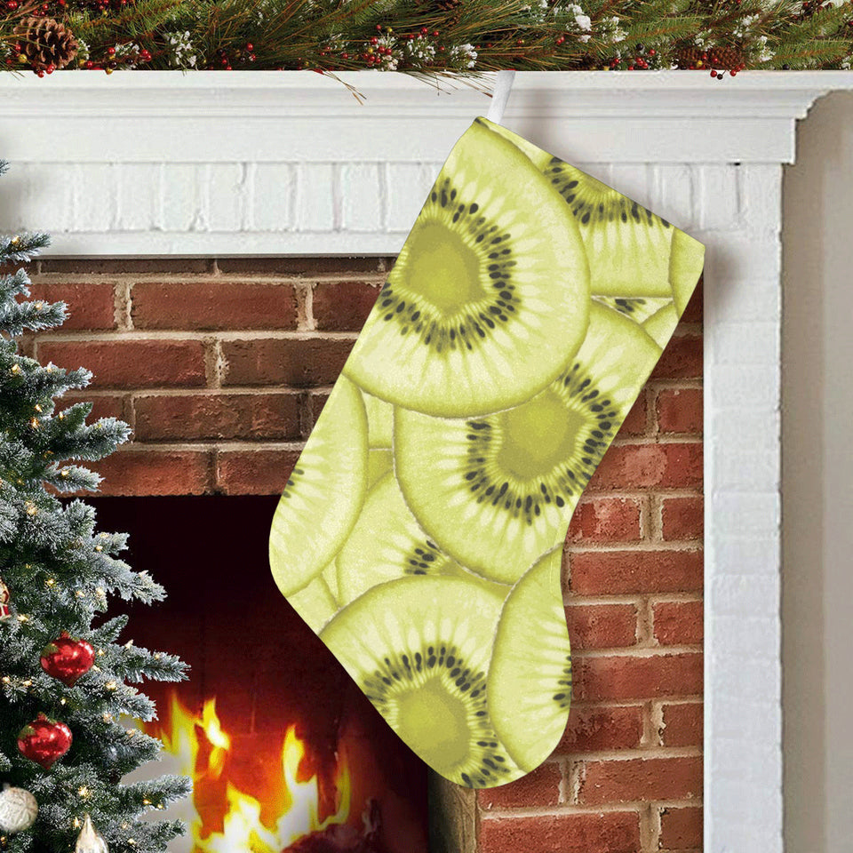 Sliced kiwi pattern Christmas Stocking