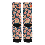 Christmas gingerbread cookie pattern Crew Socks