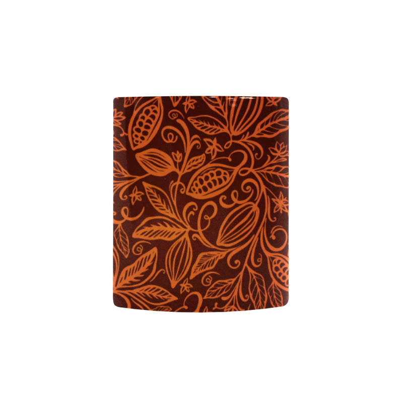 cacao beans tribal polynesian pattern Morphing Mug Heat Changing Mug