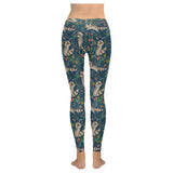 Raccoon tropical leaves pattern Women's Legging Fulfilled In US