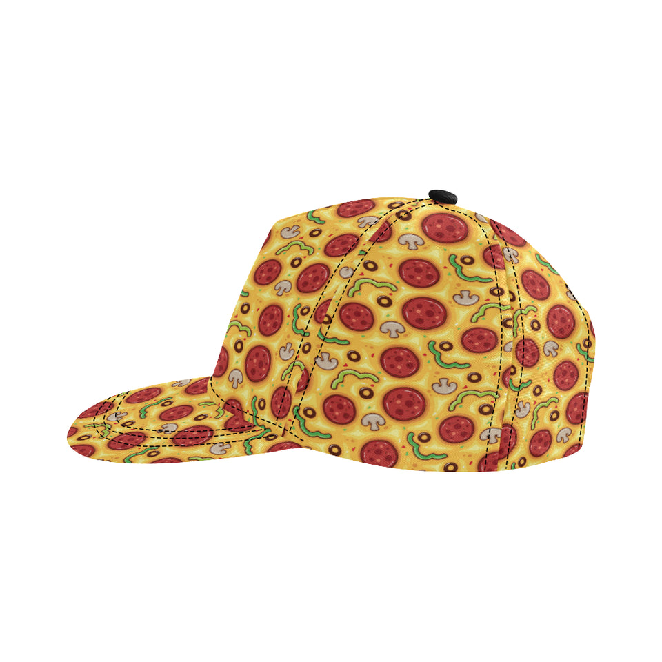 Pizza texture pattern All Over Print Snapback Cap