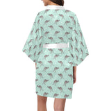 Kangaroo pattern background Women's Short Kimono Robe