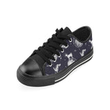 Chihuahua space helmet. astronaut pattern Men's Low Top Canvas Shoes Black
