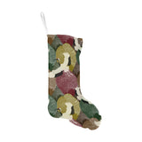 Japanese cranes flying forest dot pattern Christmas Stocking