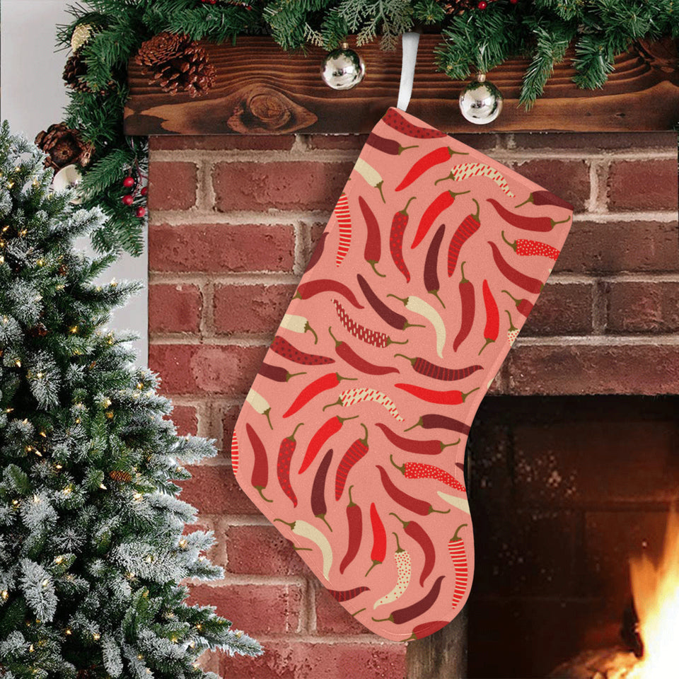 Beautiful Chili peppers pattern Christmas Stocking
