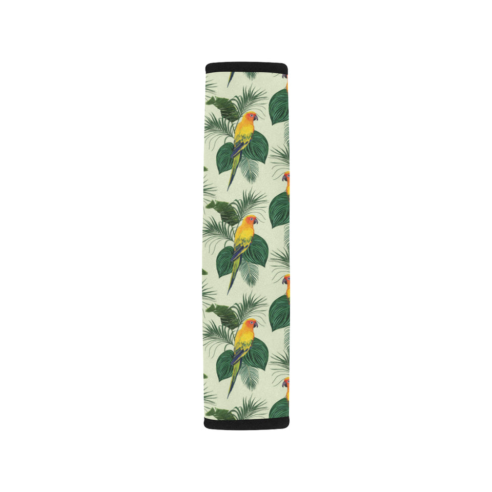 Beautiful parrot palm leaves pattern Car Seat Belt Cover