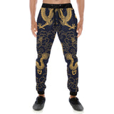 Gold dragon pattern Unisex Casual Sweatpants