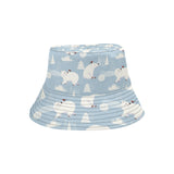 Cute polar bears Christmas decoration pattern Unisex Bucket Hat
