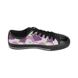 Cute Grape pattern Men's Low Top Canvas Shoes Black