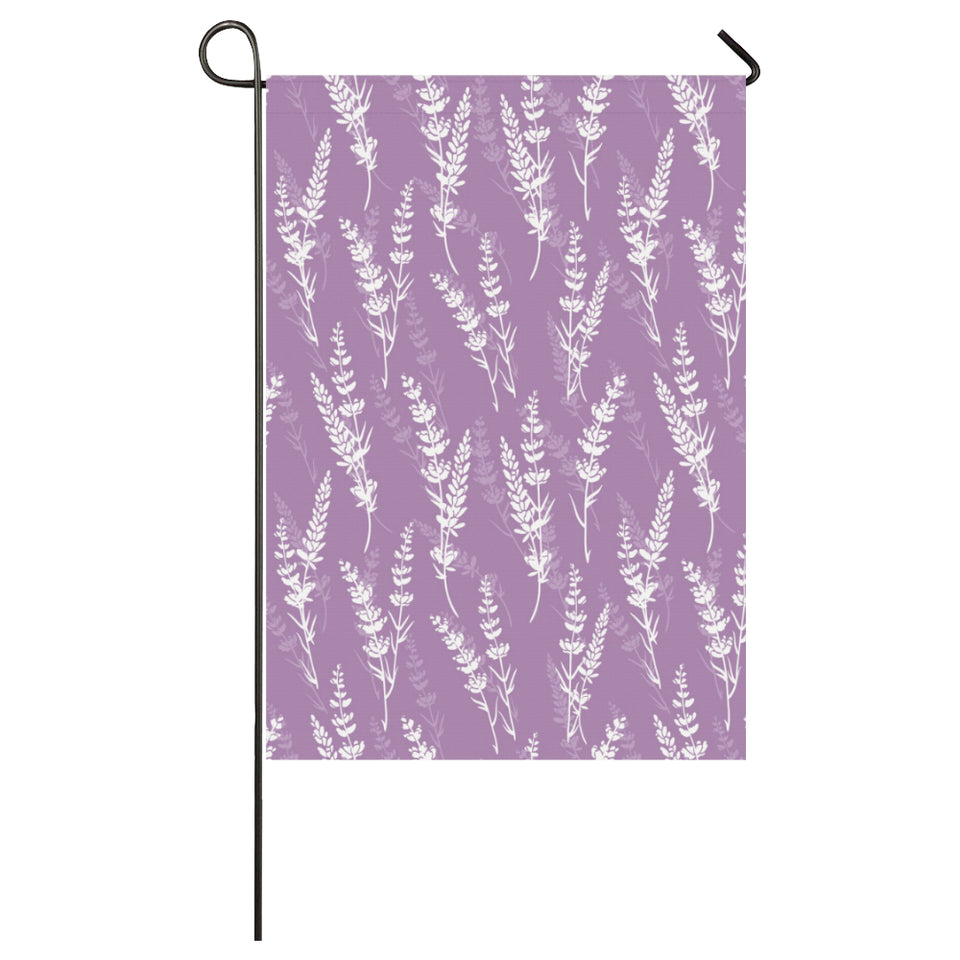 Lavender flowers purple pattern House Flag Garden Flag