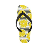 slice of lemon design pattern Unisex Flip Flops