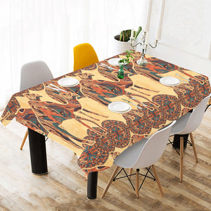 Camel polynesian tribal design pattern Tablecloth