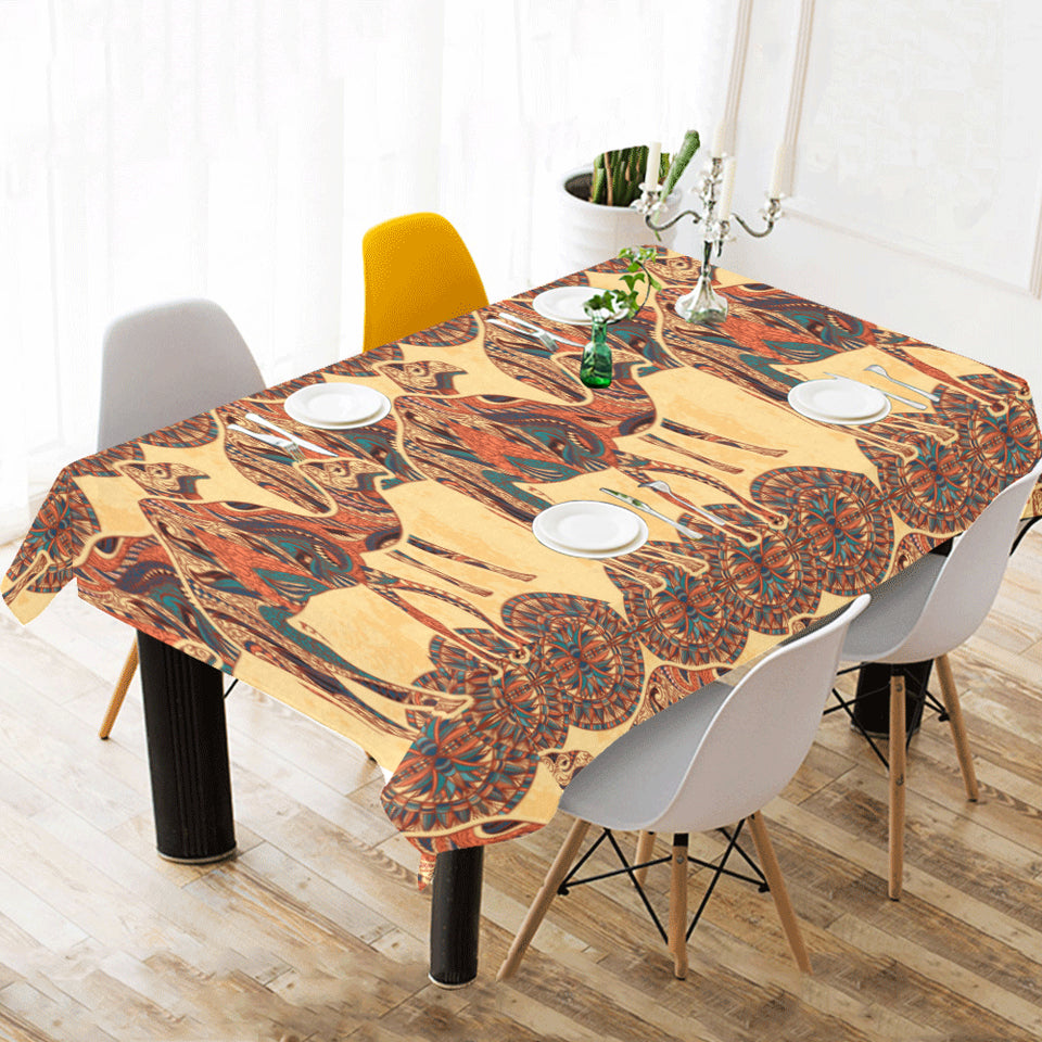 Camel polynesian tribal design pattern Tablecloth