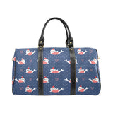 Cute sea lion seal christmas hat candy cane heart Travel Bag