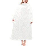 arabic white pattern Blanket Robe with Sleeves