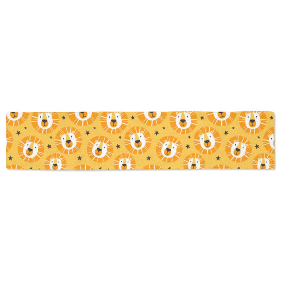 Lion Pattern Print Design 03 Table Runner