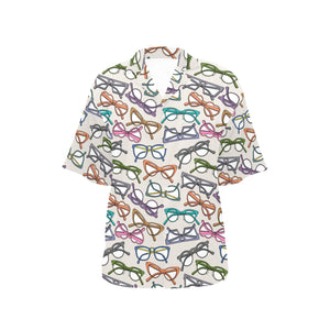 Sun Glasses Pattern Print Design 01 Women's All Over Print Hawaiian Shirt