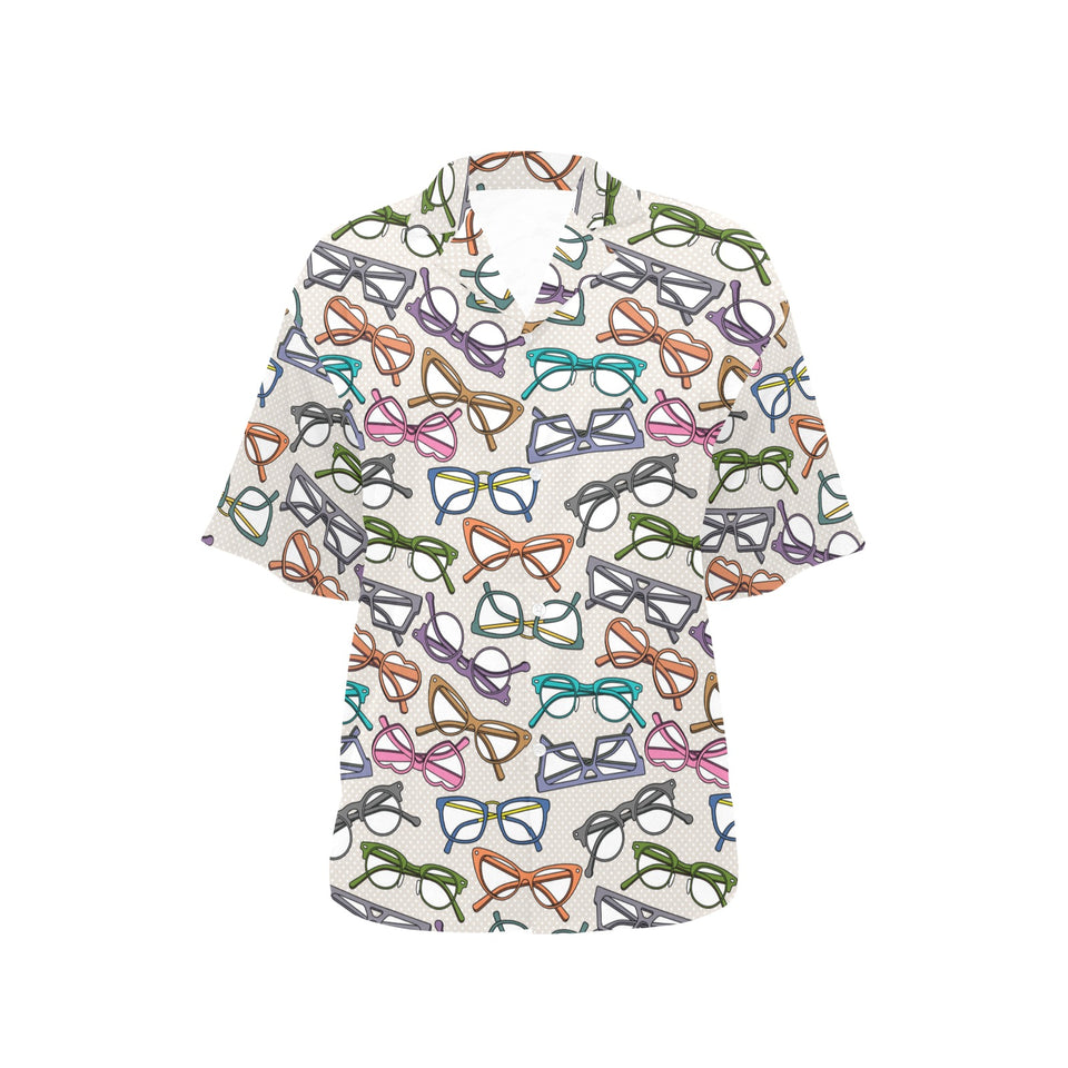 Sun Glasses Pattern Print Design 01 Women's All Over Print Hawaiian Shirt