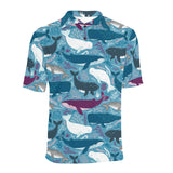 Whale design pattern Men's All Over Print Polo Shirt