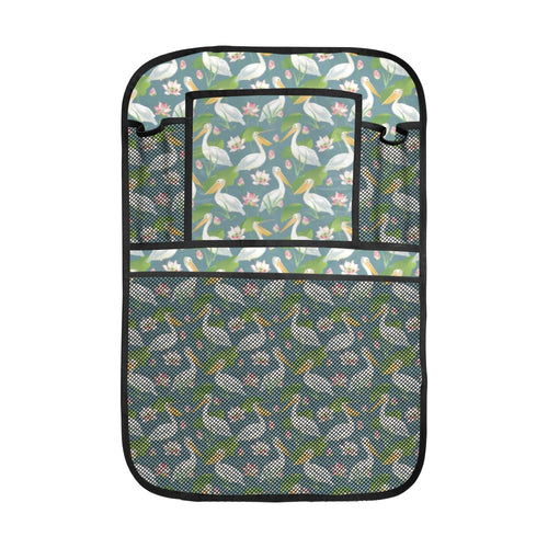 Pelican Pattern Print Design 04 Car Seat Back Organizer
