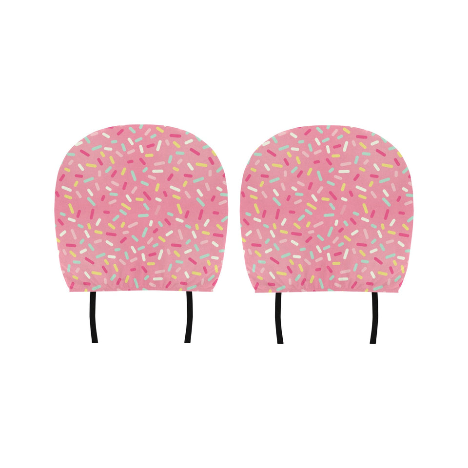 Pink donut glaze candy pattern Car Headrest Cover